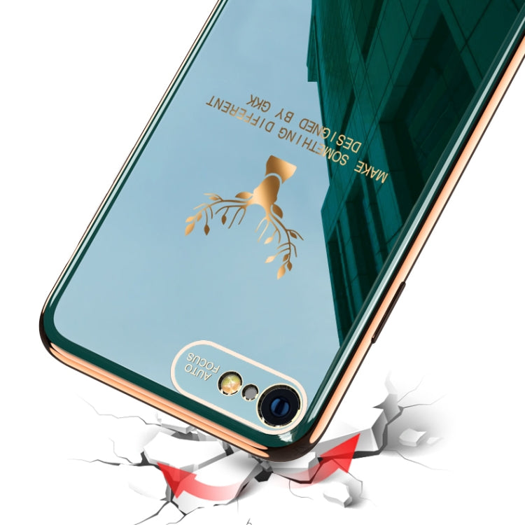 For iPhone SE 2022 / SE 2020 / 8 / 7 GKK PC + Solid Color Plating Protective Case