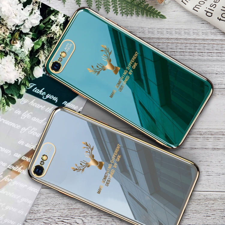 For iPhone SE 2022 / SE 2020 / 8 / 7 GKK PC + Solid Color Plating Protective Case