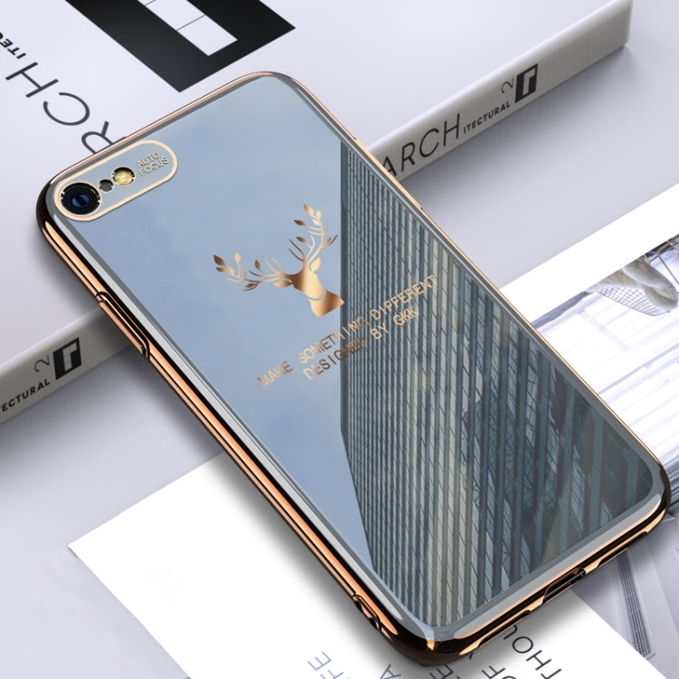 For iPhone SE 2022 / SE 2020 / 8 / 7 GKK PC + Solid Color Plating Protective Case
