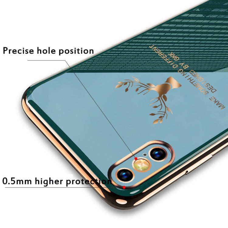 For iPhone X / XS GKK PC + Solid Color Plating Protective Case