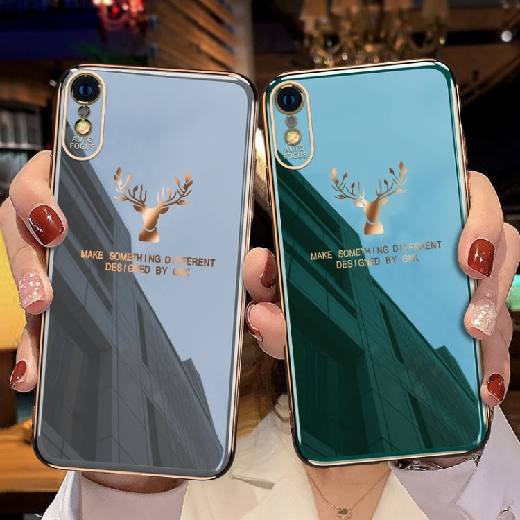 For iPhone X / XS GKK PC + Solid Color Plating Protective Case
