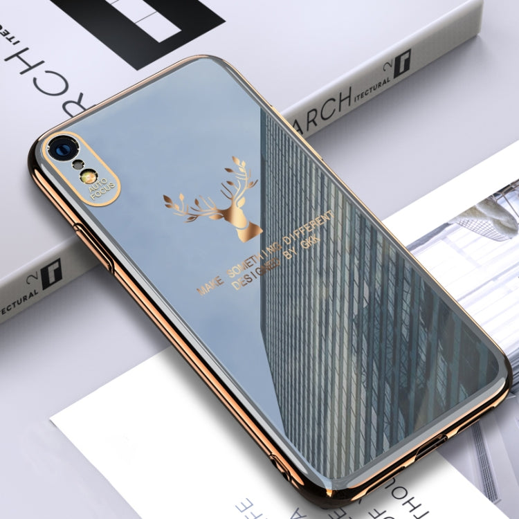 For iPhone X / XS GKK PC + Solid Color Plating Protective Case