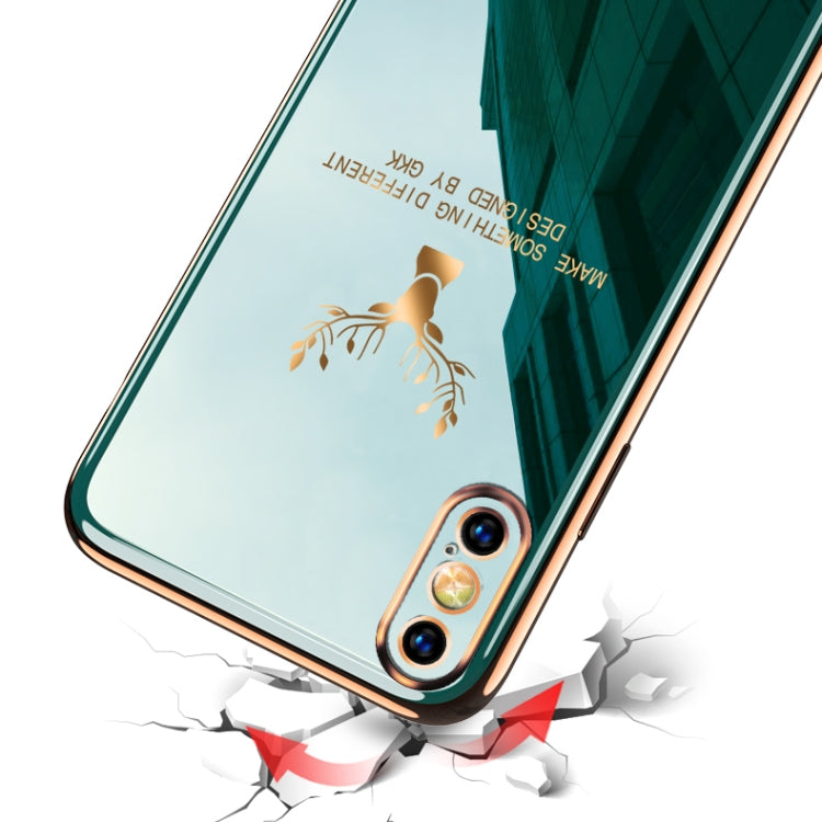 For iPhone X / XS GKK PC + Solid Color Plating Protective Case