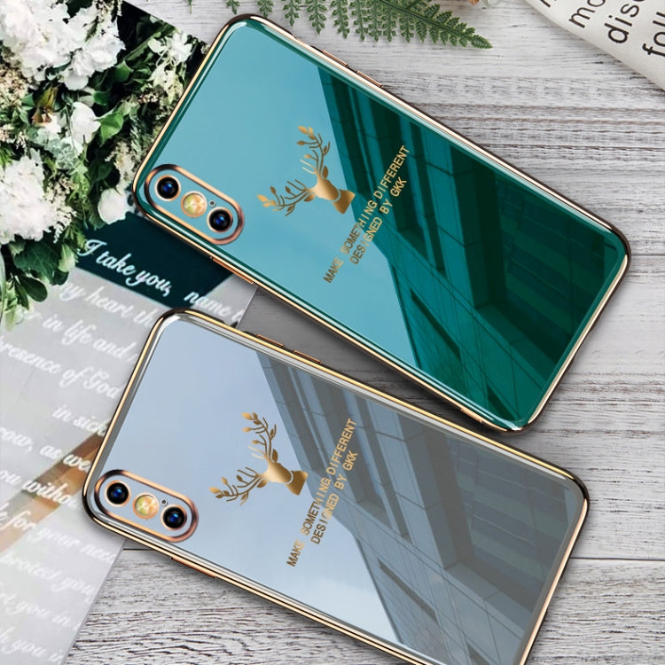 For iPhone X / XS GKK PC + Solid Color Plating Protective Case