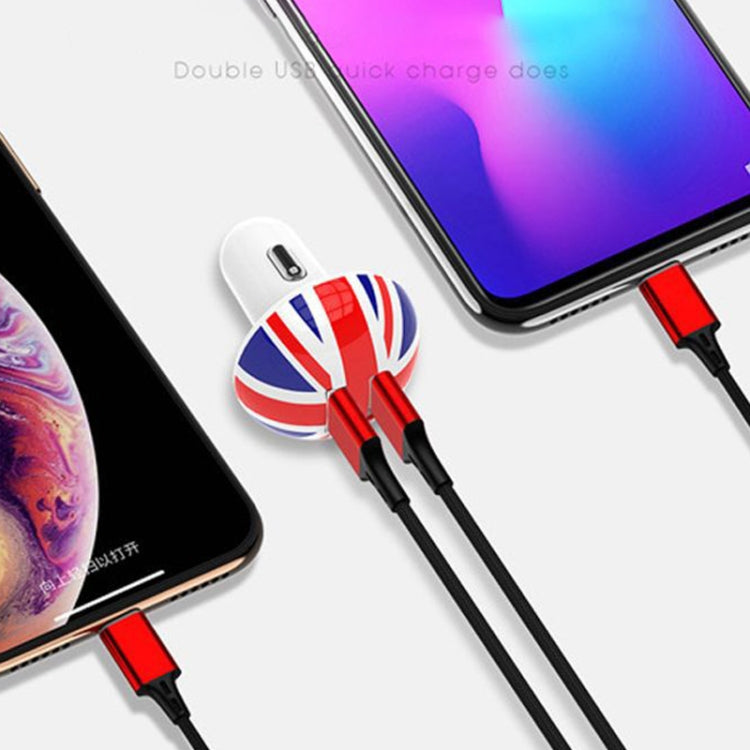 Mushroom Shape QC 3.0 Fast Charge Dual USB Car Charger
