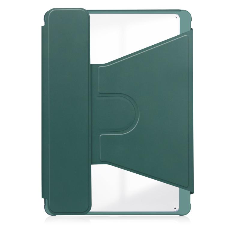 For Samsung Galaxy Tab A11+ 360 Rotation Transparent Smart Leather Case