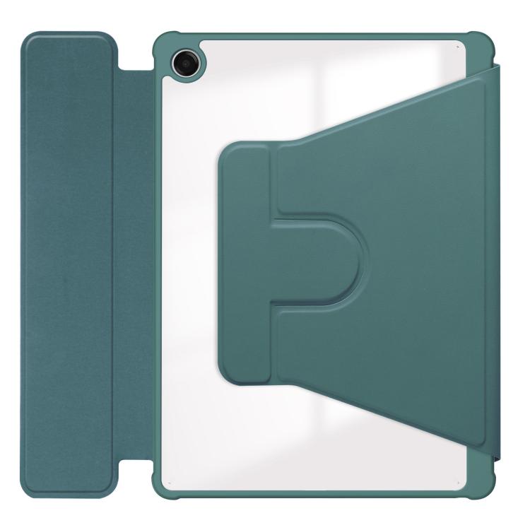 For Samsung Galaxy Tab A11+ 360 Rotation Transparent Smart Leather Case