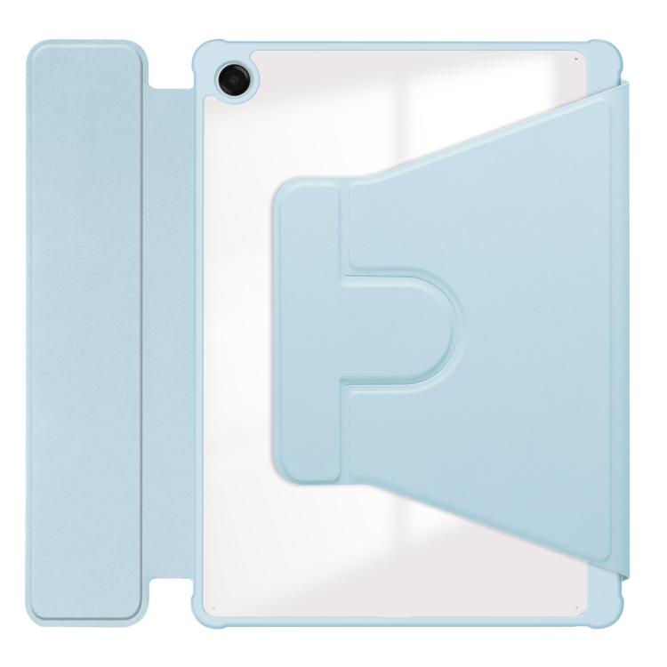 For Samsung Galaxy Tab A11+ 360 Rotation Transparent Smart Leather Case