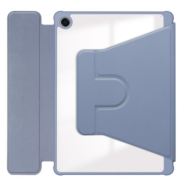 For Samsung Galaxy Tab A11+ 360 Rotation Transparent Smart Leather Case