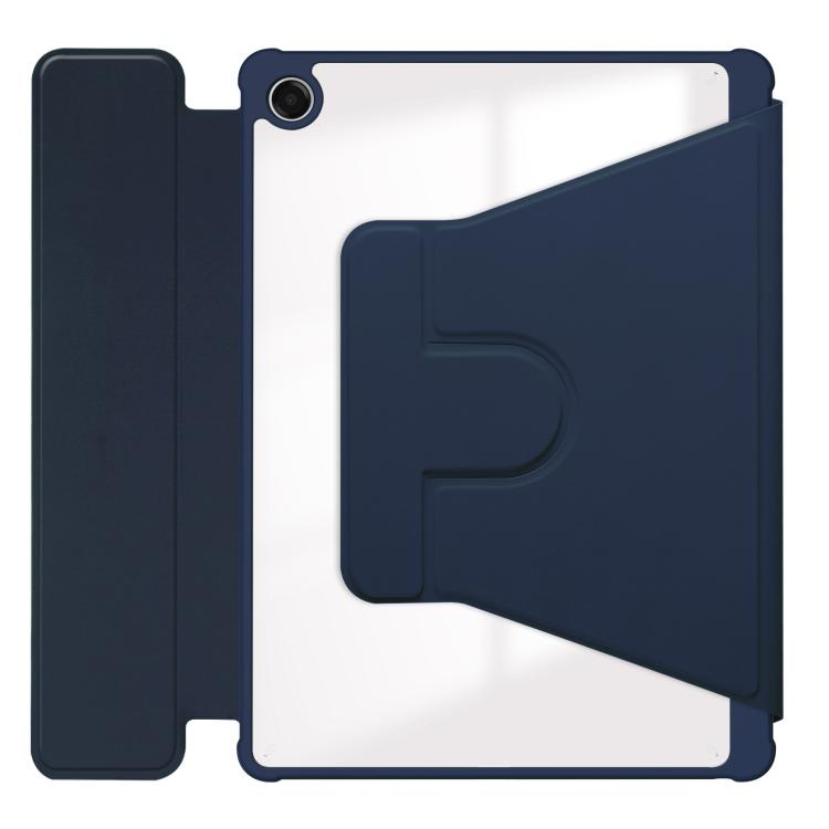 For Samsung Galaxy Tab A11+ 360 Rotation Transparent Smart Leather Case