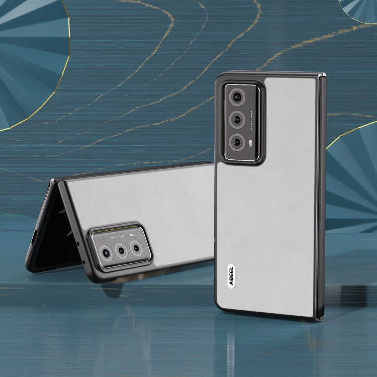 For Honor Magic V2 Dual Color Lichi Texture PU Phone Case