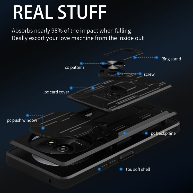 For Redmi A3 Sliding Camshield TPU+PC Phone Case with Card Slot
