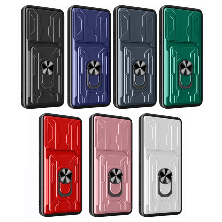 For Redmi Note 14 5G Sliding Camshield TPU+PC Phone Case with Card Slot