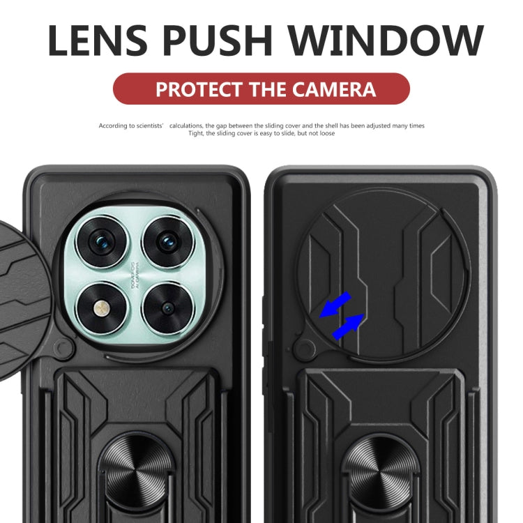 For Redmi Note 14 Pro 5G Sliding Camshield TPU+PC Phone Case with Card Slot