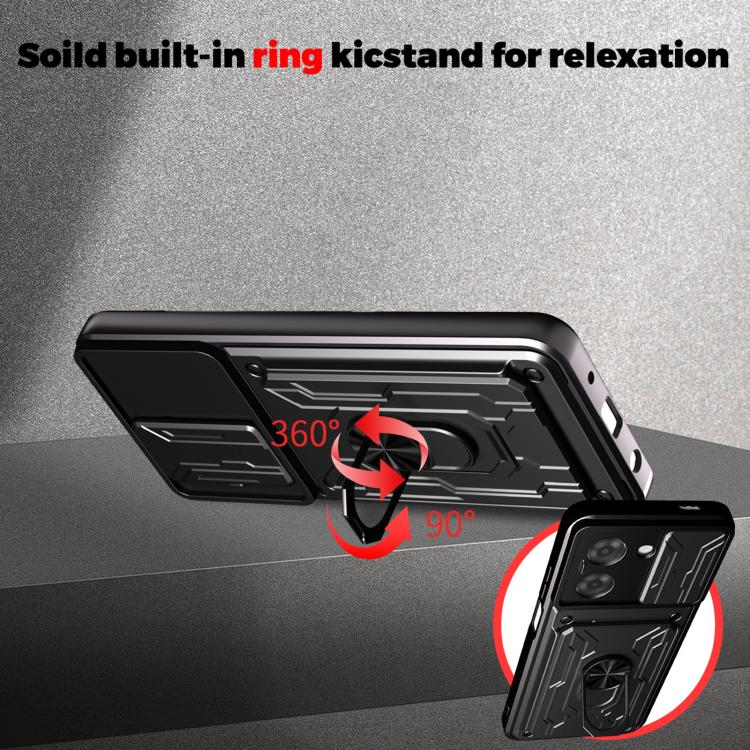 For Redmi A5 4G 173.3mm Sliding Camshield TPU+PC Phone Case with Card Slot