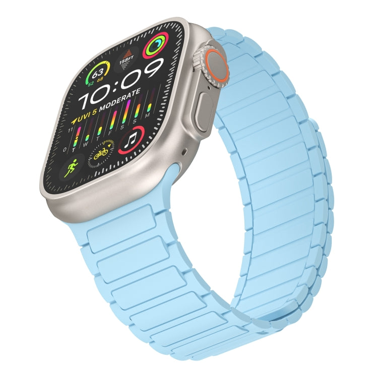 For Apple Watch Series 7 45mm Magnetic Loop Silicone Watch Band
