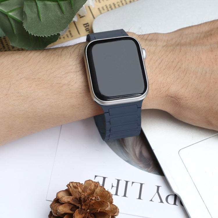 For Apple Watch Series 5 44mm Magnetic Loop Silicone Watch Band
