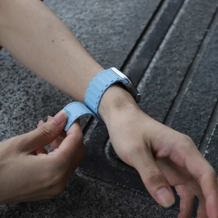 For Apple Watch 38mm Magnetic Loop Silicone Watch Band