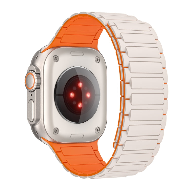For Apple Watch Series 9 45mm Magnetic Loop Silicone Watch Band