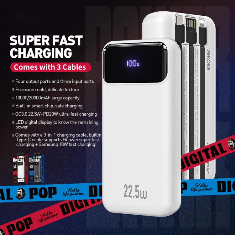 WK WP-22 22.5W 20000mAh Super Fast Charging Power Bank with Cable