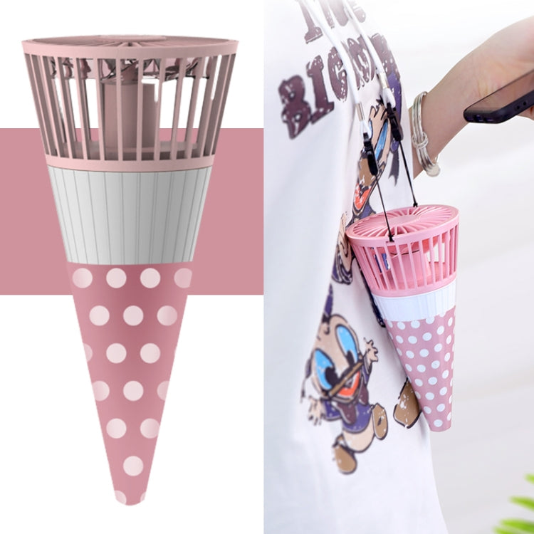 Ice Cream Shape Portable Fan Lazy Hanging Neck Fan