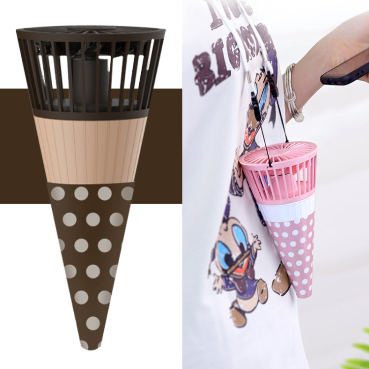 Ice Cream Shape Portable Fan Lazy Hanging Neck Fan