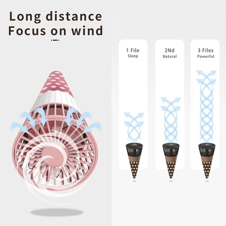 Ice Cream Shape Portable Fan Lazy Hanging Neck Fan