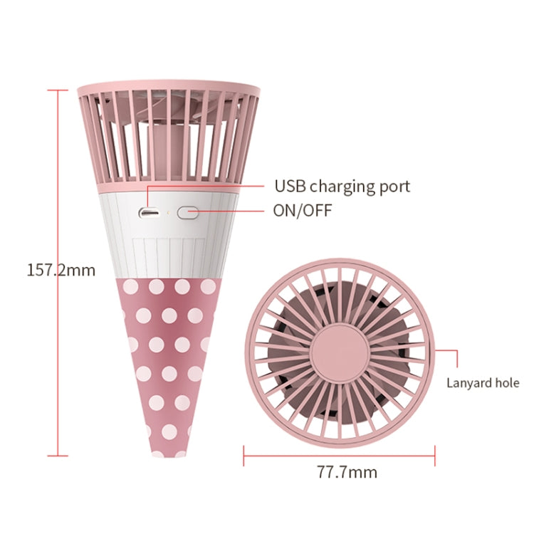 Ice Cream Shape Portable Fan Lazy Hanging Neck Fan