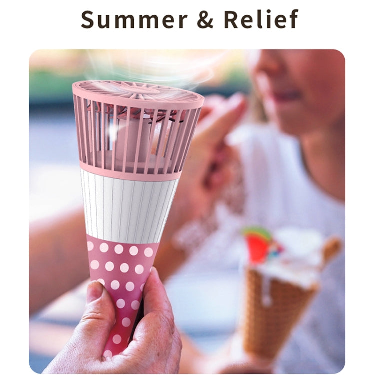 Ice Cream Shape Portable Fan Lazy Hanging Neck Fan