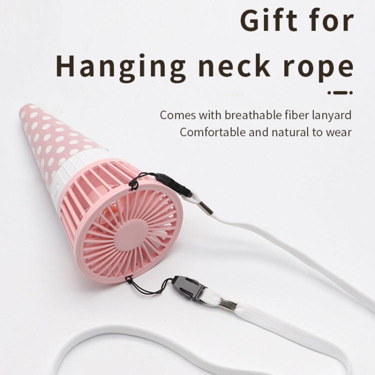 Ice Cream Shape Portable Fan Lazy Hanging Neck Fan