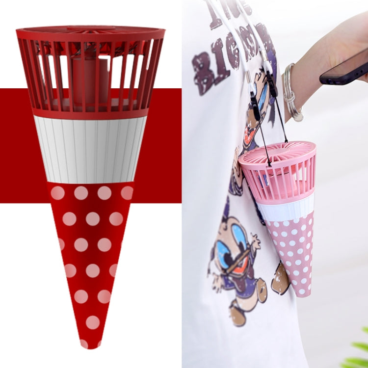 Ice Cream Shape Portable Fan Lazy Hanging Neck Fan