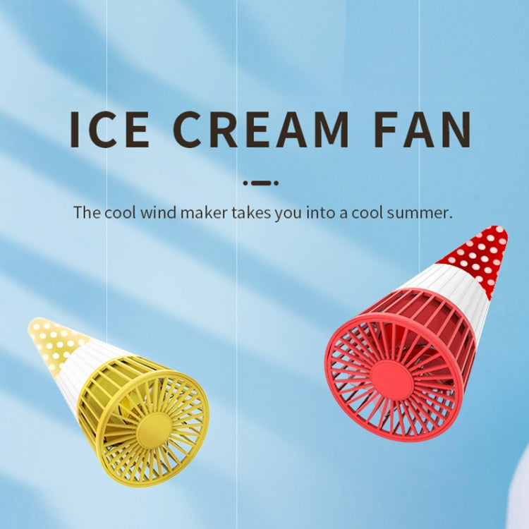 Ice Cream Shape Portable Fan Lazy Hanging Neck Fan