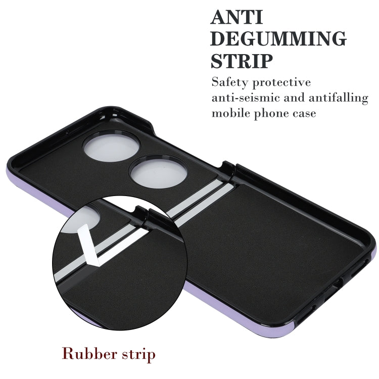 For Huawei P50 Pocket Rhombic Microfiber Folding Phone Case