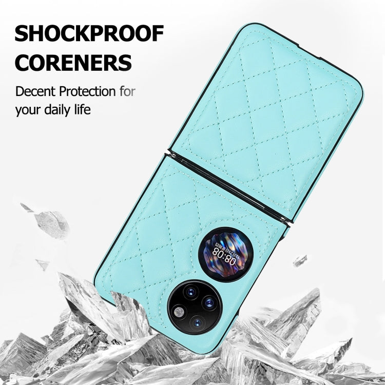 For Huawei P50 Pocket Rhombic Microfiber Folding Phone Case