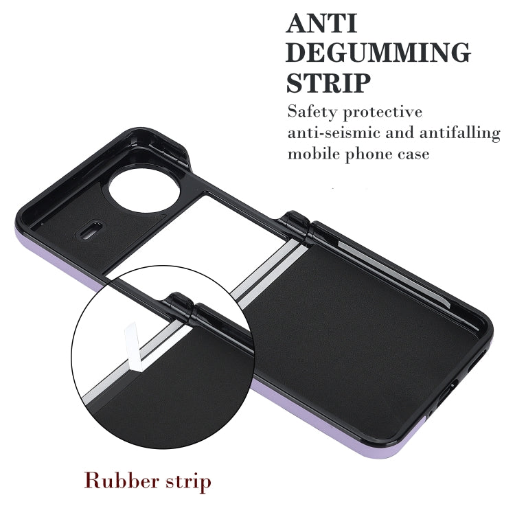 For vivo X Flip Rhombic Microfiber Folding Phone Case