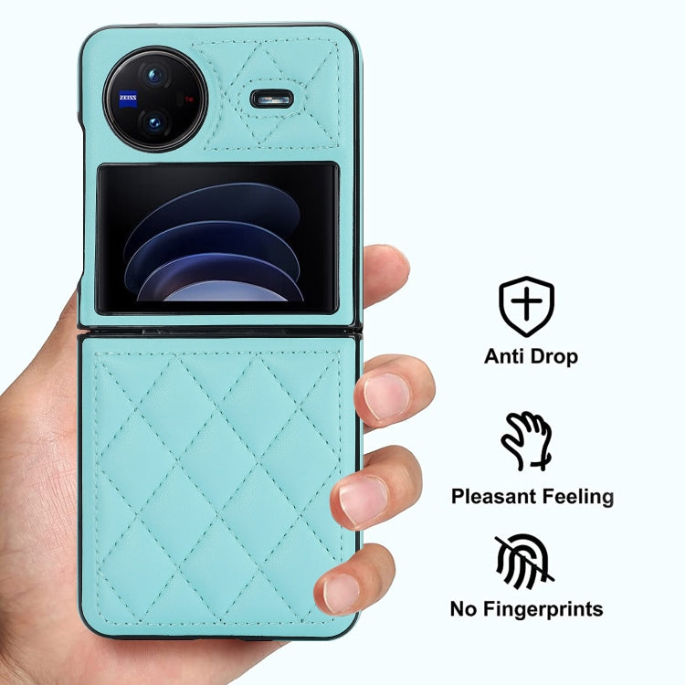 For vivo X Flip Rhombic Microfiber Folding Phone Case