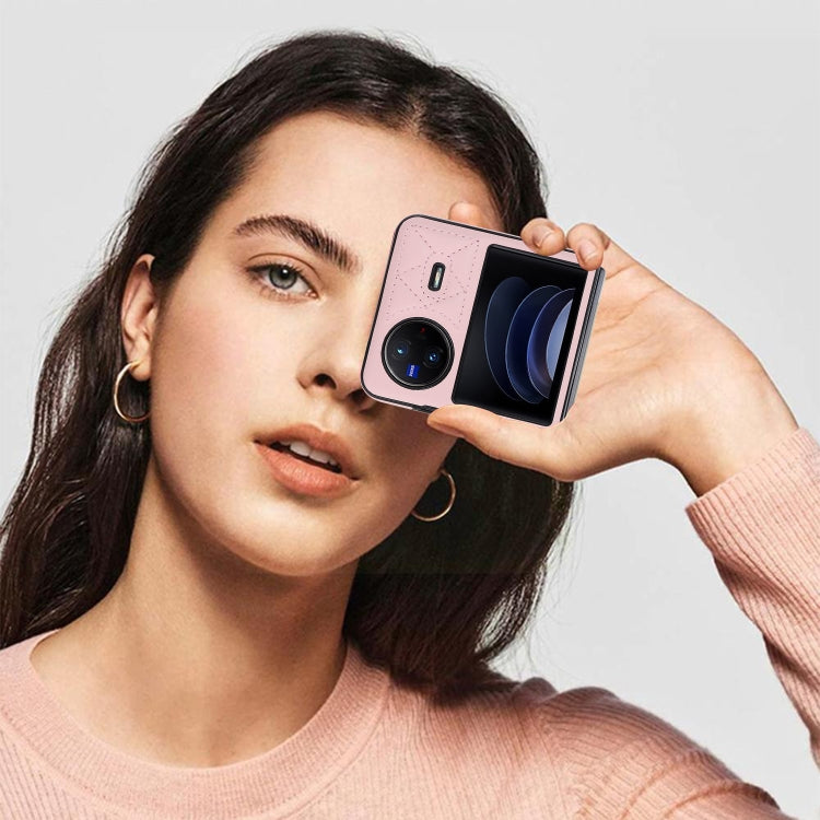 For vivo X Flip Rhombic Microfiber Folding Phone Case