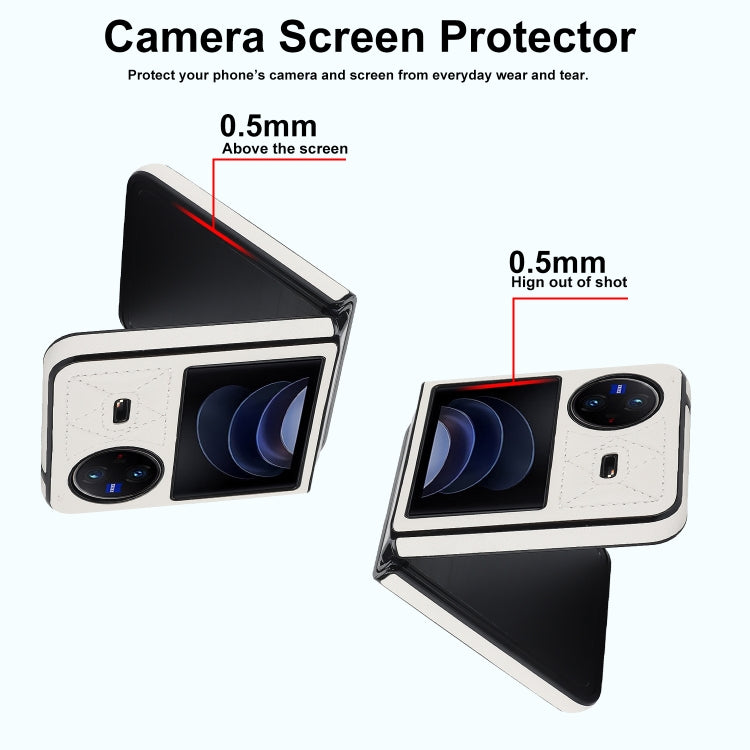 For vivo X Flip Rhombic Microfiber Folding Phone Case