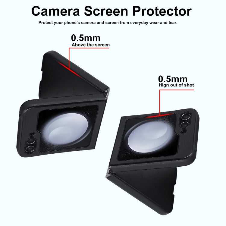 For Samsung Galaxy Z Flip5 Rhombic Microfiber Folding Phone Case
