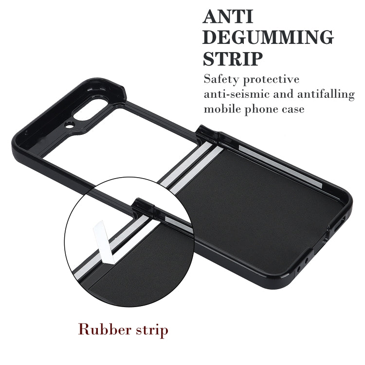 For Samsung Galaxy Z Flip5 Rhombic Microfiber Folding Phone Case