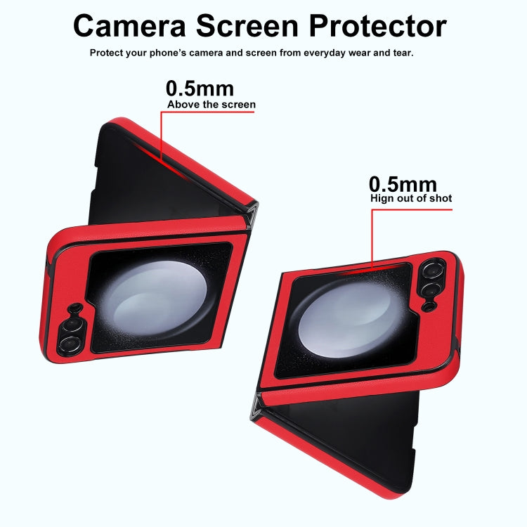 For Samsung Galaxy Z Flip5 Rhombic Microfiber Folding Phone Case
