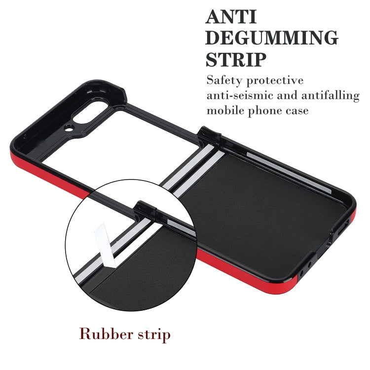 For Samsung Galaxy Z Flip5 Rhombic Microfiber Folding Phone Case