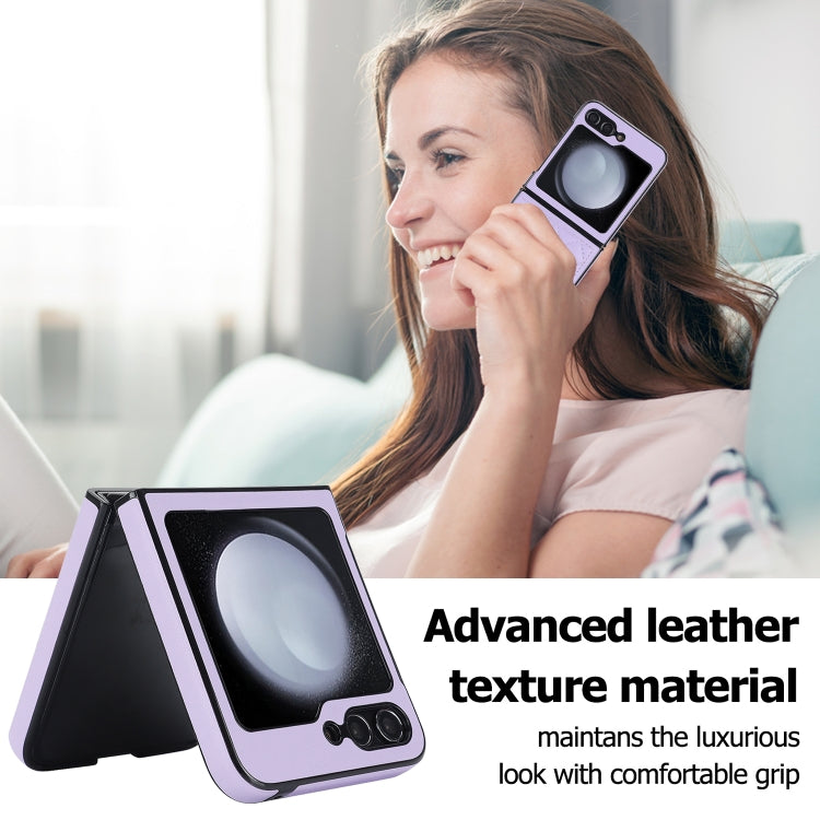 For Samsung Galaxy Z Flip5 Rhombic Microfiber Folding Phone Case
