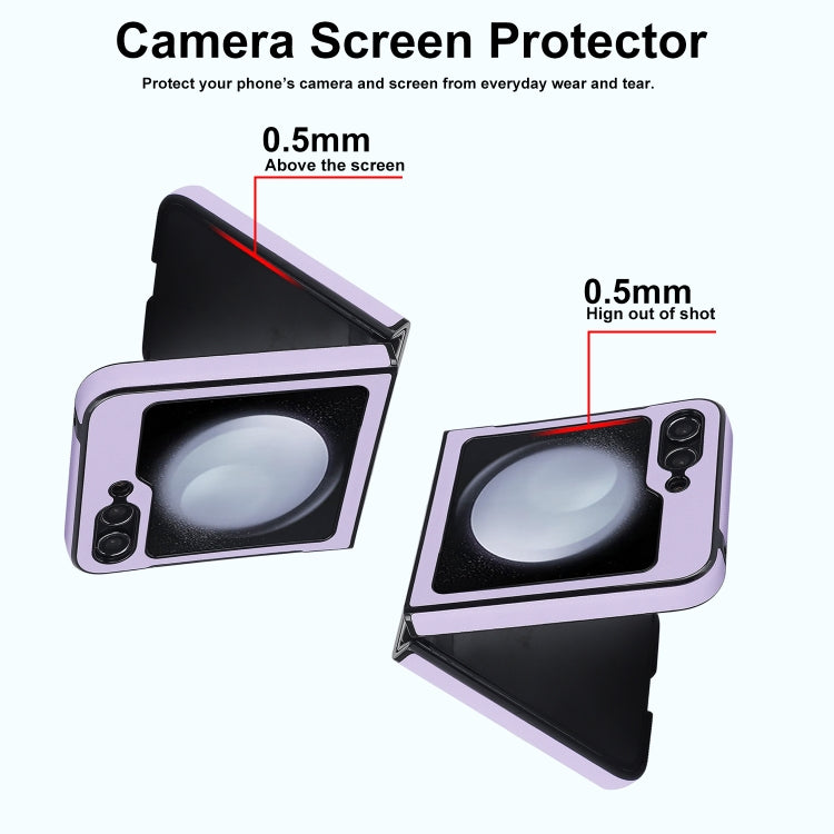 For Samsung Galaxy Z Flip5 Rhombic Microfiber Folding Phone Case