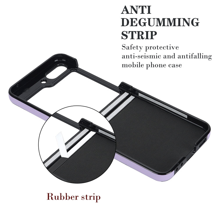 For Samsung Galaxy Z Flip5 Rhombic Microfiber Folding Phone Case
