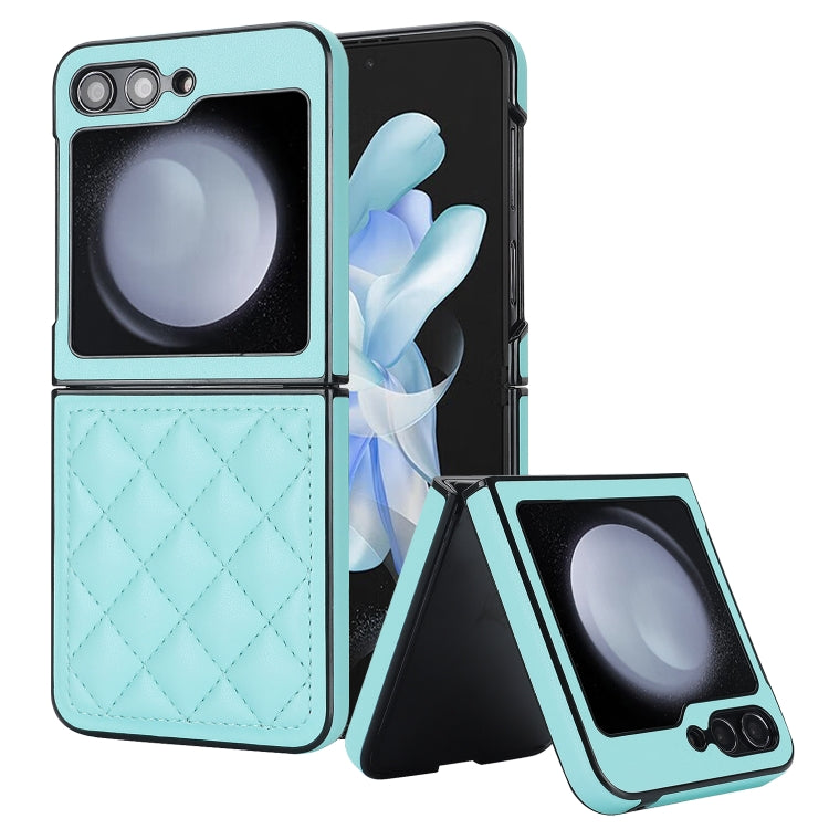 For Samsung Galaxy Z Flip5 Rhombic Microfiber Folding Phone Case