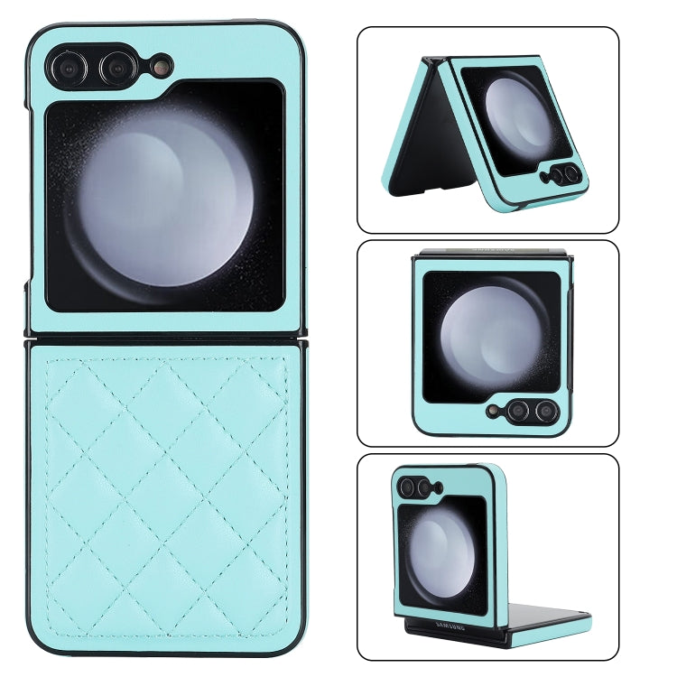 For Samsung Galaxy Z Flip5 Rhombic Microfiber Folding Phone Case