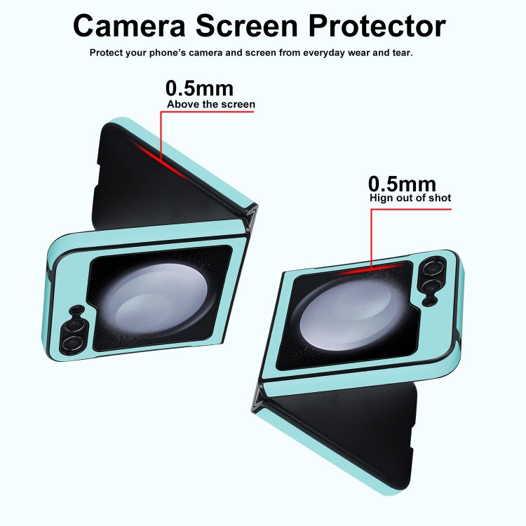 For Samsung Galaxy Z Flip5 Rhombic Microfiber Folding Phone Case