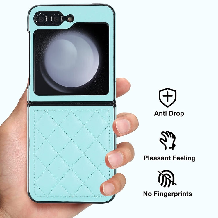 For Samsung Galaxy Z Flip5 Rhombic Microfiber Folding Phone Case