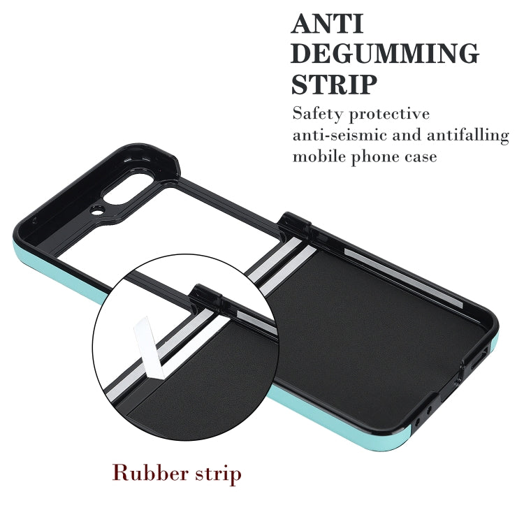 For Samsung Galaxy Z Flip5 Rhombic Microfiber Folding Phone Case